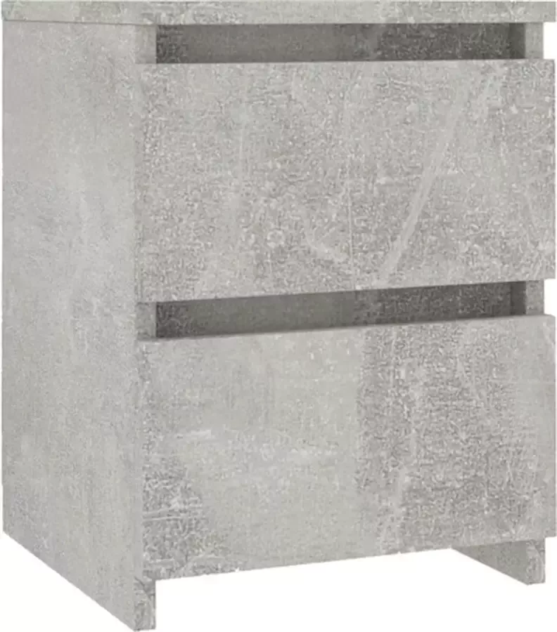 VidaXL -Nachtkastje-30x30x40-cm-bewerkt-hout-betongrijs - Foto 3
