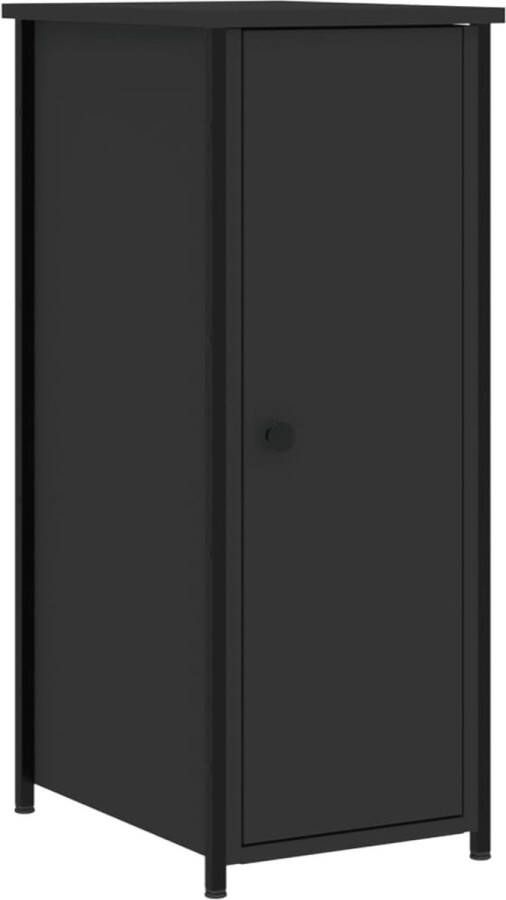 VidaXL -Nachtkastje-32x42x80-cm-bewerkt-hout-zwart