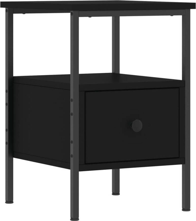 VidaXL -Nachtkastje-34x36x50-cm-bewerkt-hout-zwart