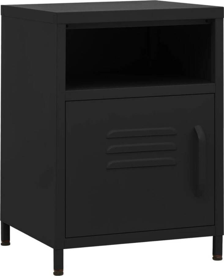 VidaXL -Nachtkastje-35x35x51-cm-staal-zwart - Foto 2
