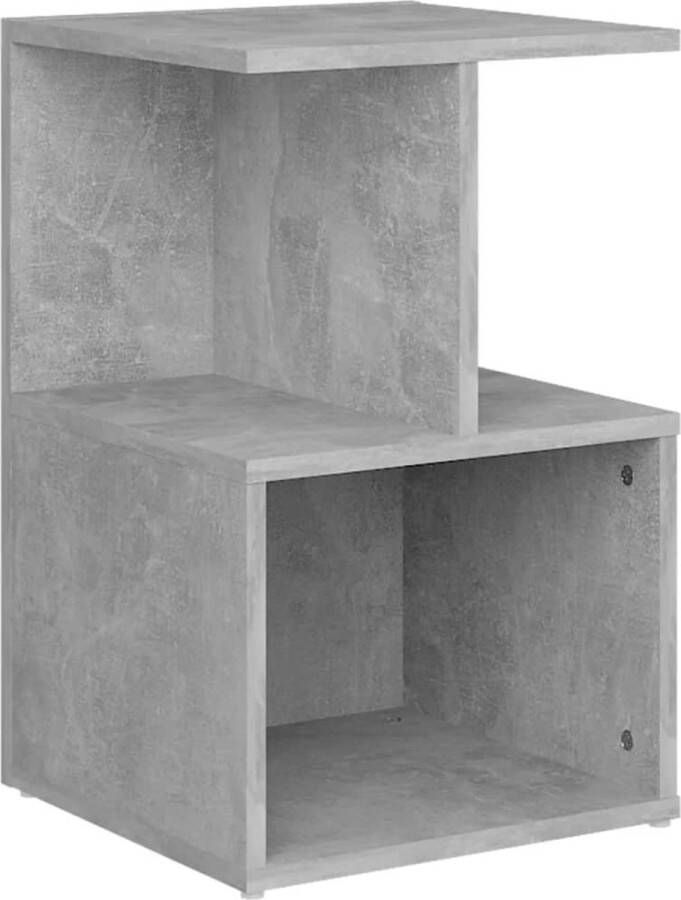 VidaXL -Nachtkastje-35x35x55-cm-bewerkt-hout-betongrijs