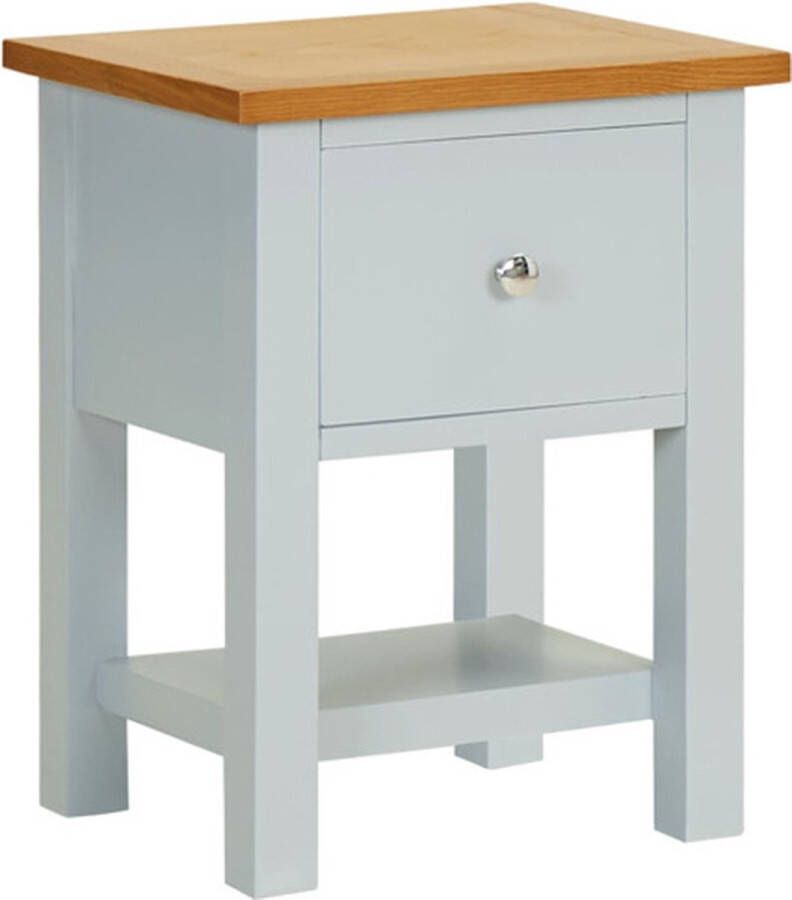 VidaXL Nachtkastje bruin 36x30x47 cm massief eikenhout - Foto 2