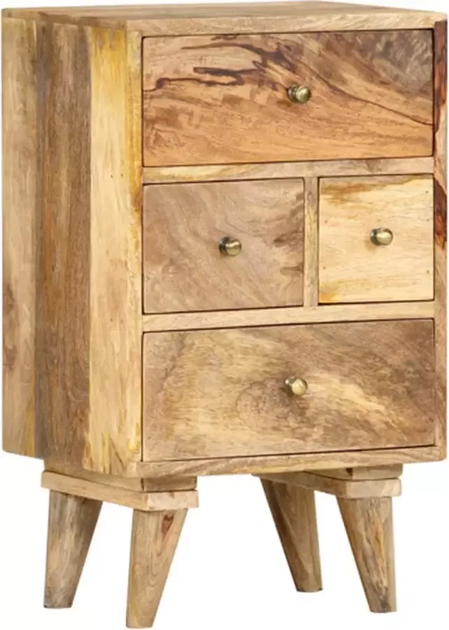 VidaXL Prolenta Premium Nachtkastje 36x30x60 cm massief mangohout - Foto 2