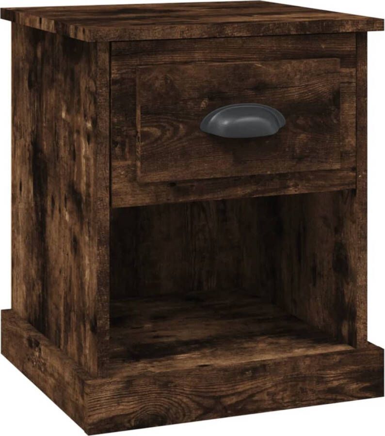 VidaXL -Nachtkastje-39x39x47 5-cm-bewerkt-hout-gerookt-eiken