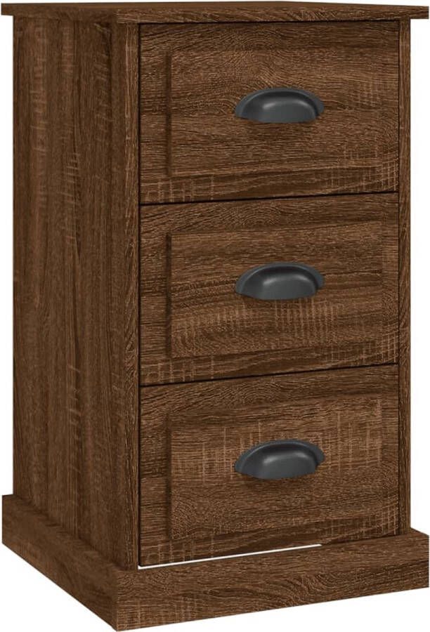 VidaXL -Nachtkastje-39x39x67-cm-bewerkt-hout-bruineikenkleurig - Foto 2