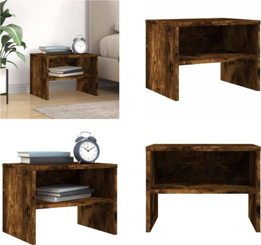 VidaXL -Nachtkastje-40x30x30-cm-bewerkt-hout-gerookt-eikenkleurig