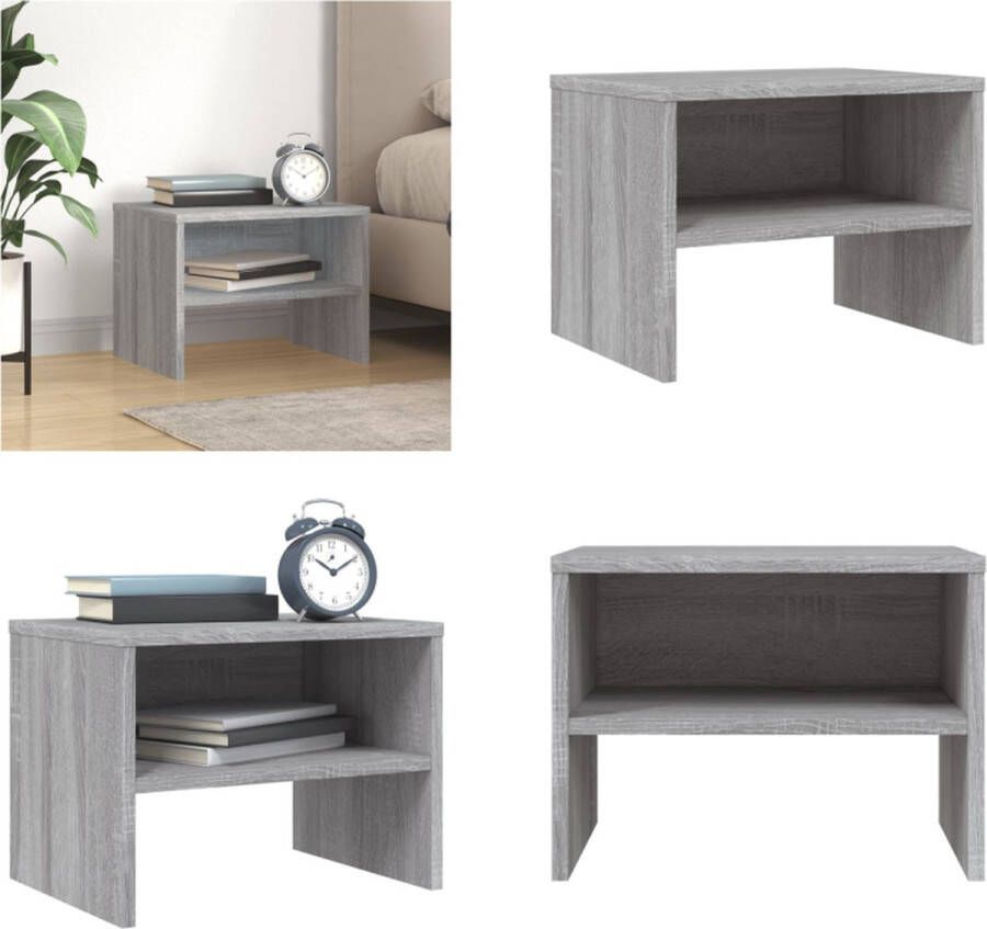 VidaXL -Nachtkastje-40x30x30-cm-bewerkt-hout-grijs-sonoma-eikenkleurig