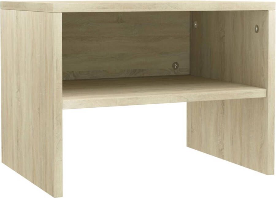 The Living Store Nachtkastje Sonoma Eiken Universeel inzetbaar meubel 40 x 30 x 30 cm Stevig en duurzaam Nachtkastje Bijzettafel Houten Meubilair Bedroom Furniture Living Room Furniture - Foto 3