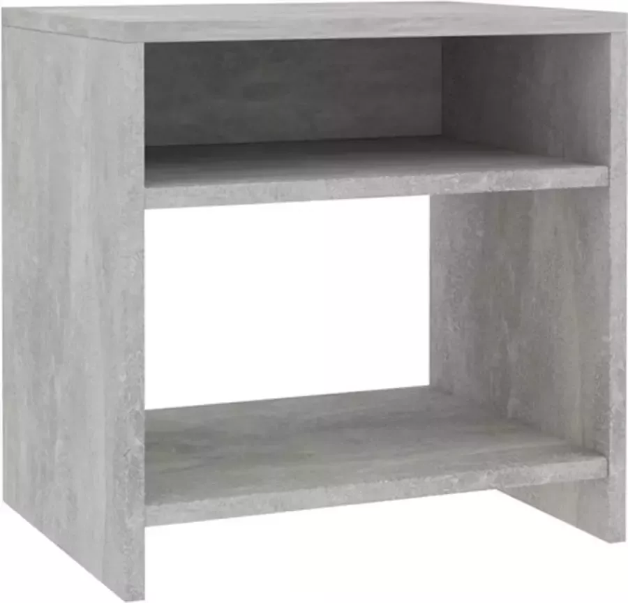 VidaXL -Nachtkastje-40x30x40-cm-bewerkt-hout-betongrijs - Foto 2