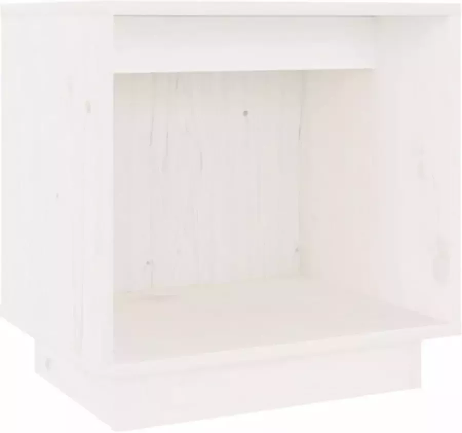 VidaXL -Nachtkastje-40x30x40-cm-massief-grenenhout-wit - Foto 5