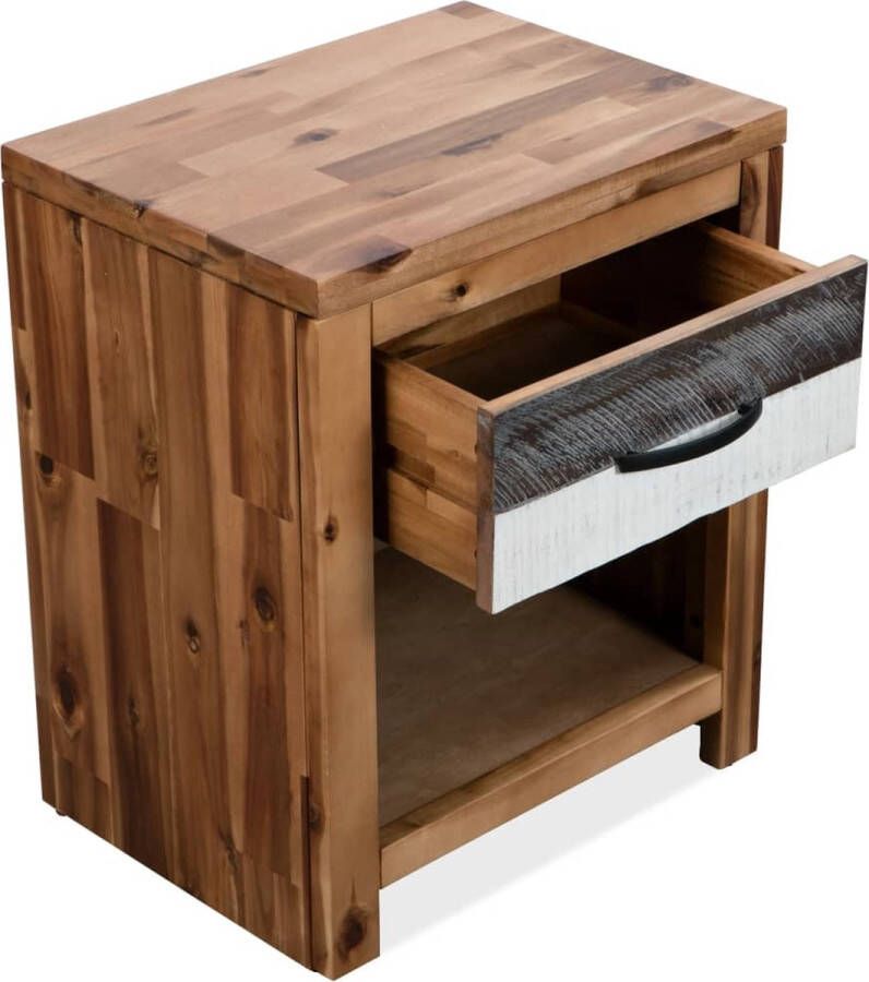 VidaXL -Nachtkastje-40x30x48-cm-massief-acaciahout - Foto 1