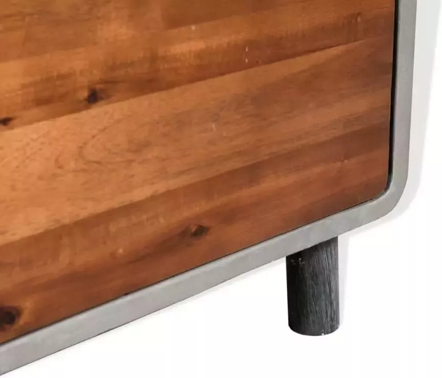 VidaXL -Nachtkastje-40x30x50-cm-beton-en-acaciahout - Foto 2