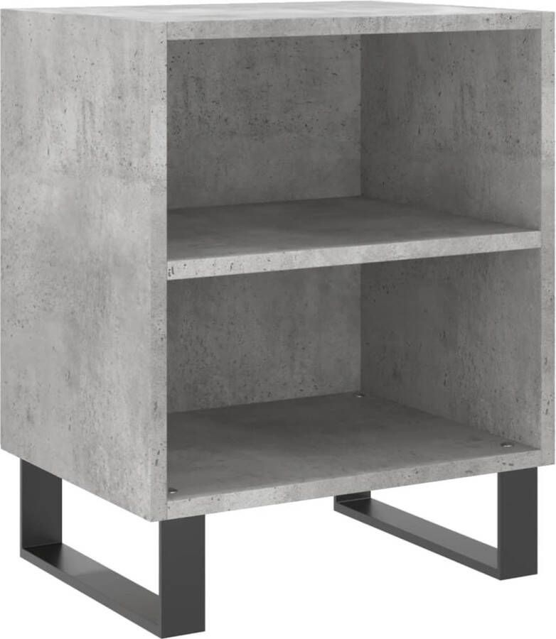 VidaXL -Nachtkastje-40x30x50-cm-bewerkt-hout-betongrijs - Foto 2