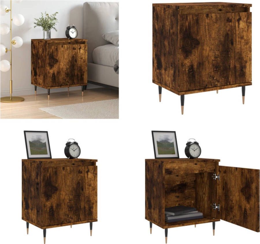 VidaXL -Nachtkastje-40x30x50-cm-bewerkt-hout-gerookt-eikenkleurig - Foto 2
