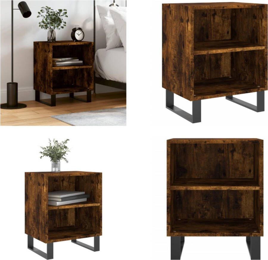 VidaXL -Nachtkastje-40x30x50-cm-bewerkt-hout-gerookt-eikenkleurig