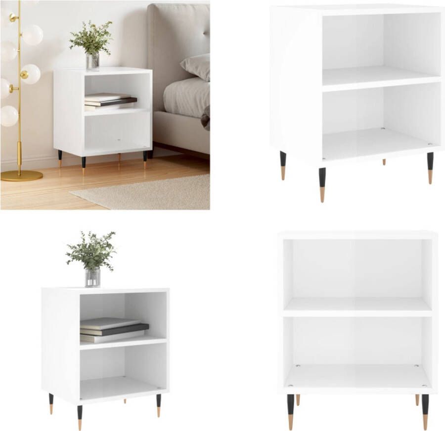 VidaXL -Nachtkastje-40x30x50-cm-bewerkt-hout-hoogglans-wit