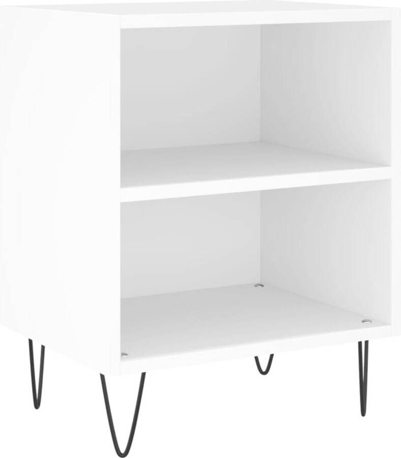 VidaXL -Nachtkastje-40x30x50-cm-bewerkt-hout-wit - Foto 2