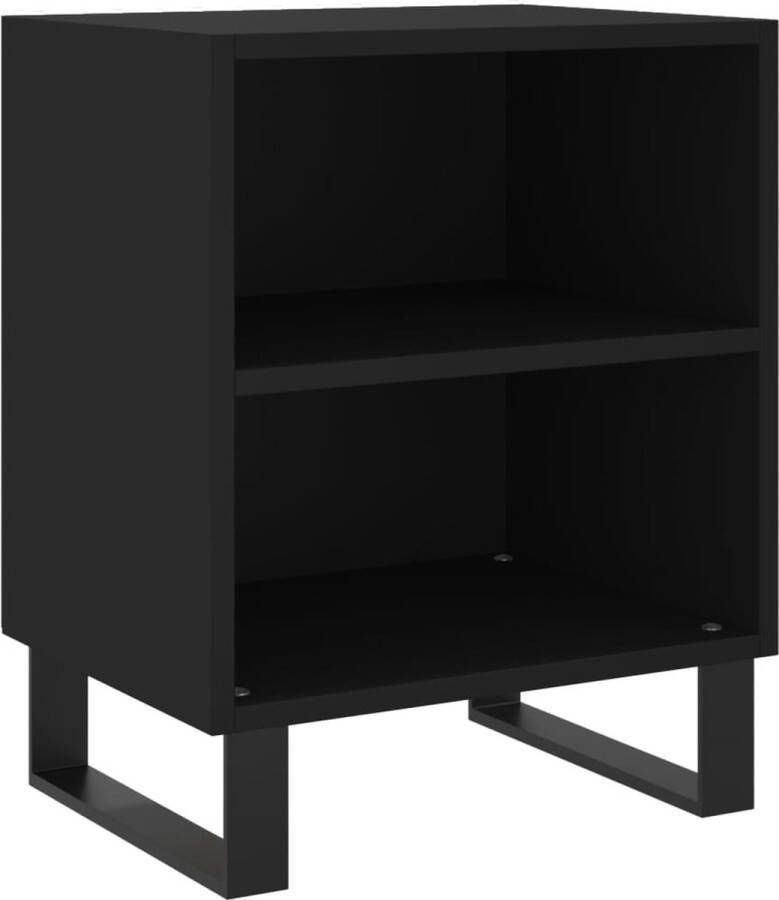 VidaXL -Nachtkastje-40x30x50-cm-bewerkt-hout-zwart - Foto 3