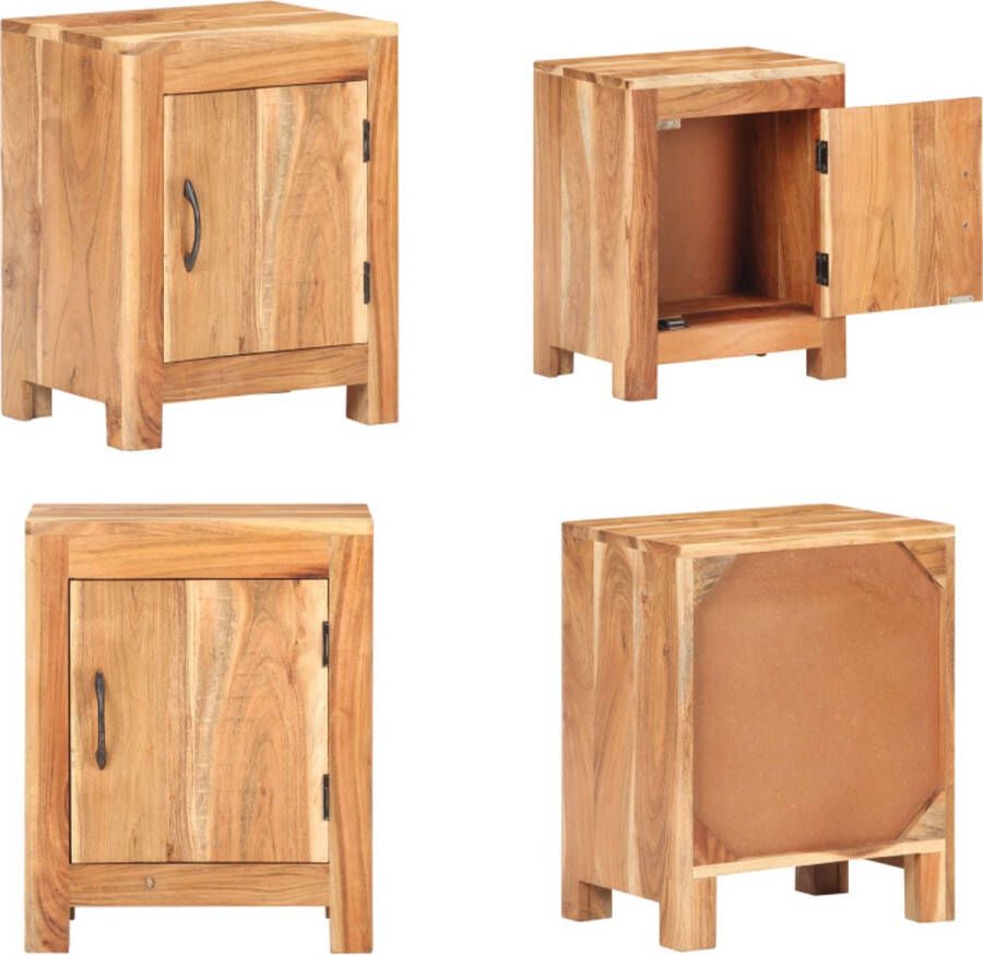 VidaXL Nachtkastje 40x30x50 cm massief acaciahout Nachtkastje Nachtkastjes Houten Nachtkastje Houten Nachtkastjes