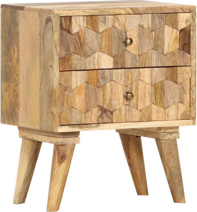 VidaXL Nachtkastje 40x30x50 cm massief mangohout