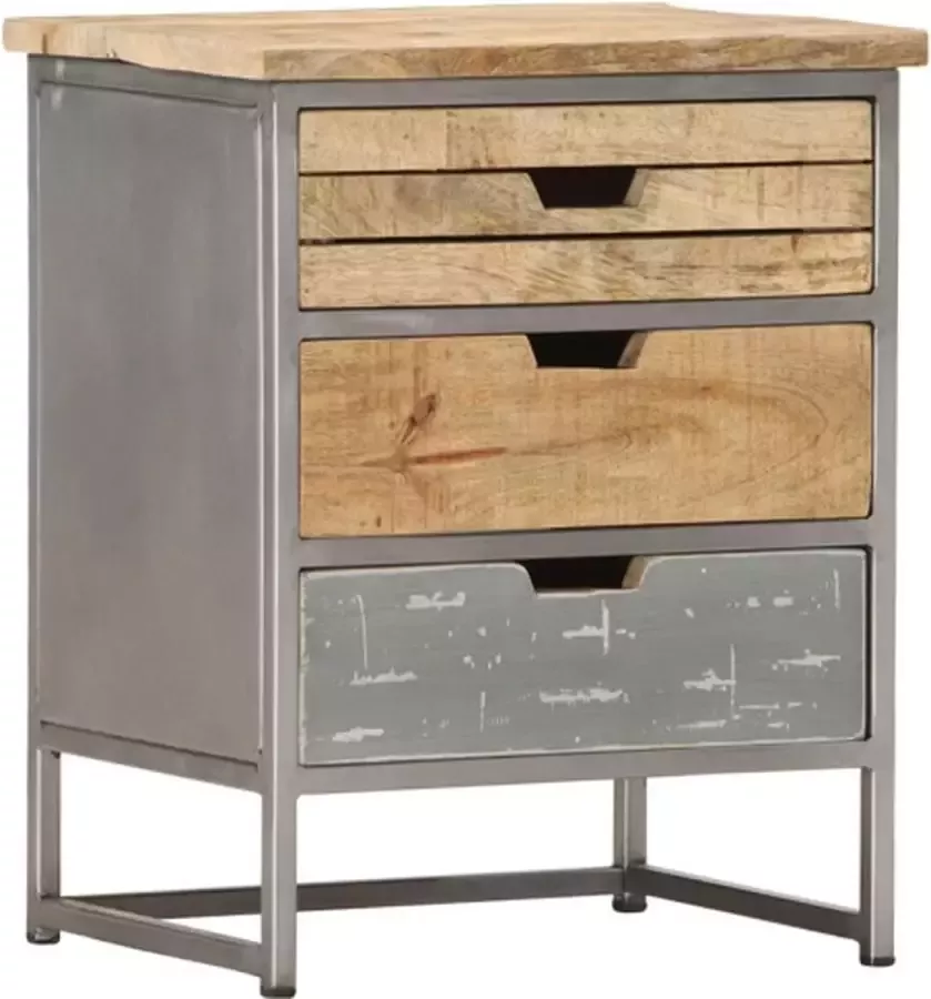 VidaXL -Nachtkastje-40x30x50-cm-massief-mangohout - Foto 2