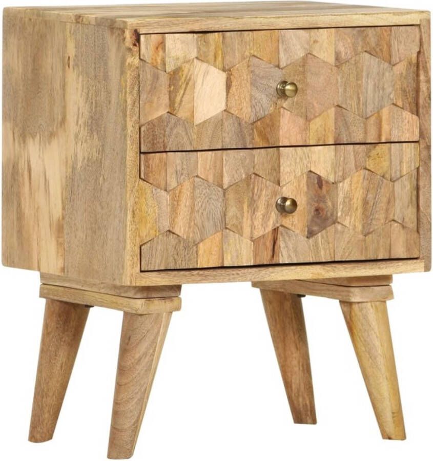 VidaXL Nachtkastje 40x30x50 cm massief mangohout - Foto 2
