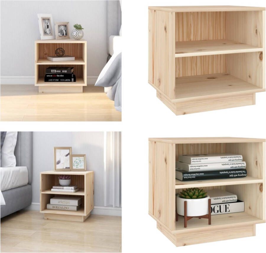 VidaXL Nachtkastje 40x35x40 cm massief grenenhout Nachtkastje Nachtkastjes Bedkast Nachtkast