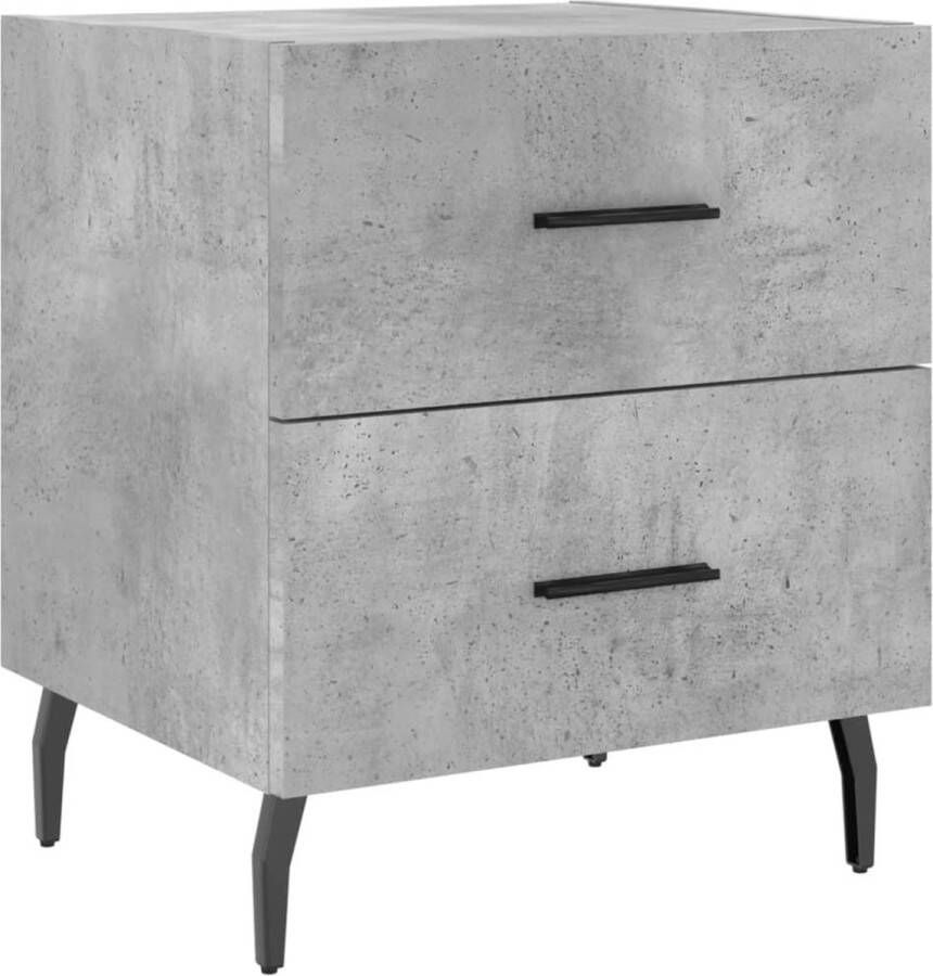 VidaXL -Nachtkastje-40x35x47 5-cm-bewerkt-hout-betongrijs - Foto 3