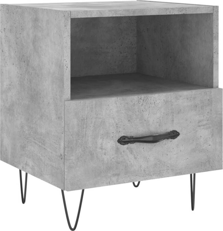 VidaXL -Nachtkastje-40x35x47 5-cm-bewerkt-hout-betongrijs