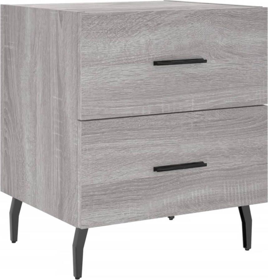 VidaXL -Nachtkastje-40x35x47 5-cm-bewerkt-hout-grijs-sonoma-eikenkleur - Foto 6
