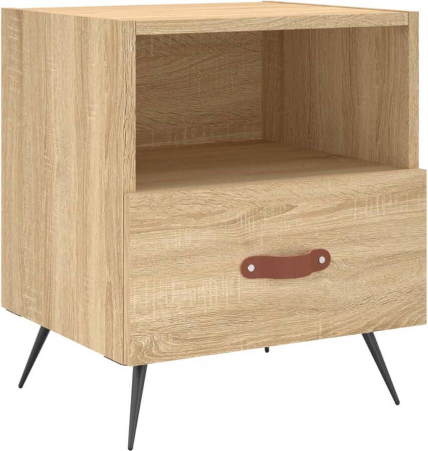 VidaXL -Nachtkastje-40x35x47 5-cm-bewerkt-hout-sonoma-eikenkleurig