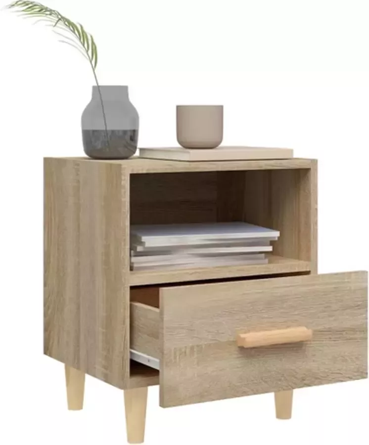 VidaXL -Nachtkastje-40x35x47-cm-sonoma-eikenkleurig - Foto 4