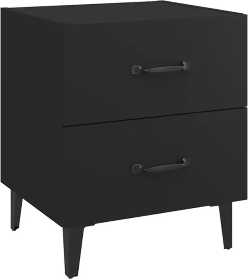 VidaXL -Nachtkastje-40x35x47 5-cm-zwart - Foto 2
