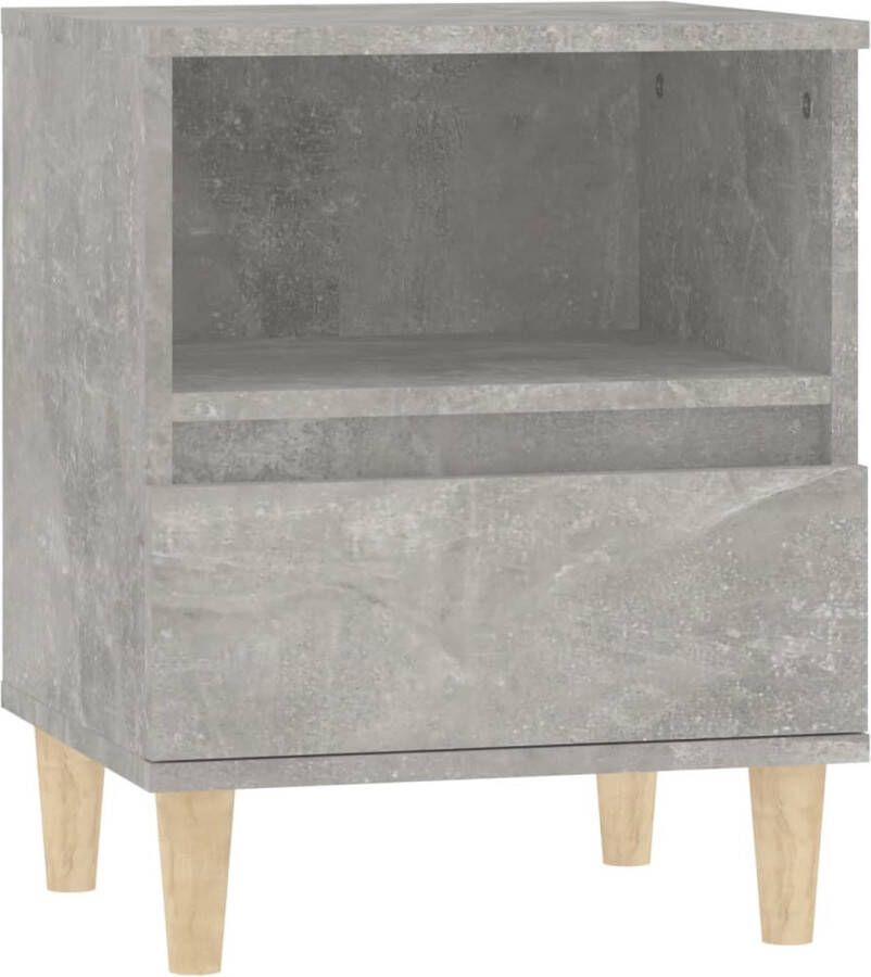 VidaXL Nachtkastje 40x35x50 cm Betongrijs Nachtkastje Kast Bedbank Slaapkamervloerisdecoratie Meubilair Beton Grijs Modern Minimalistisch Industrieel