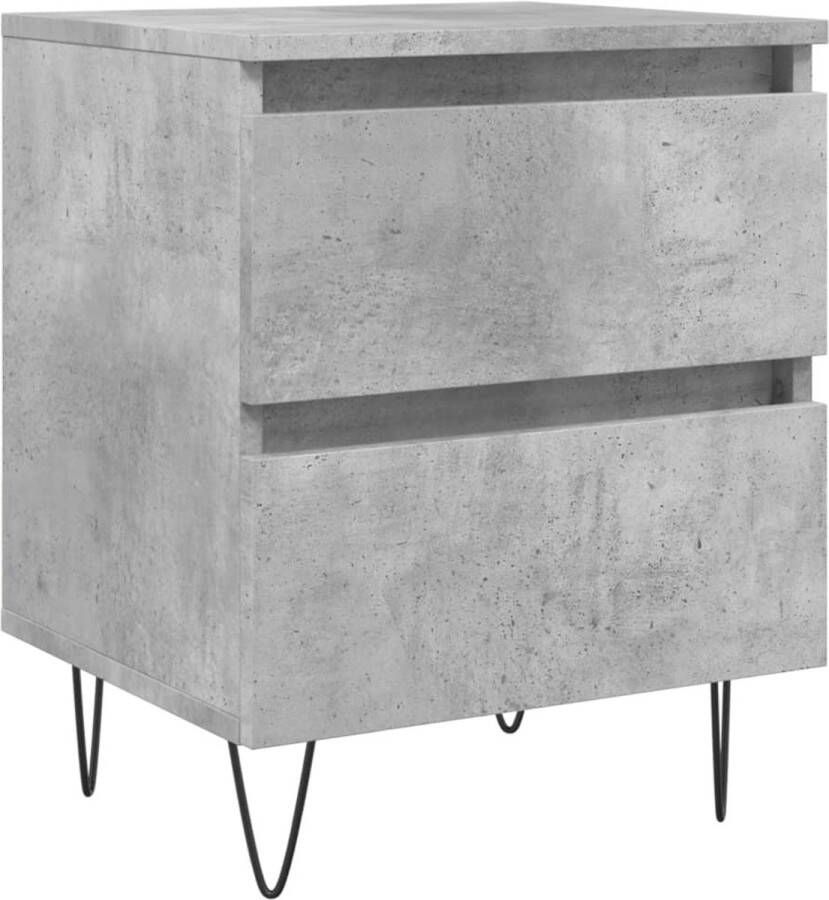 VidaXL -Nachtkastje-40x35x50-cm-bewerkt-hout-betongrijs - Foto 3