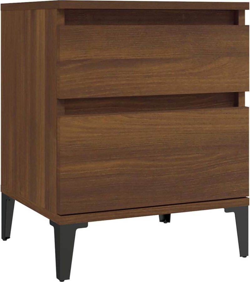 VidaXL -Nachtkastje-40x35x50-cm-bruineikenkleurig - Foto 2