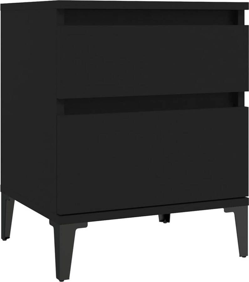 VidaXL -Nachtkastje-40x35x50-cm-zwart