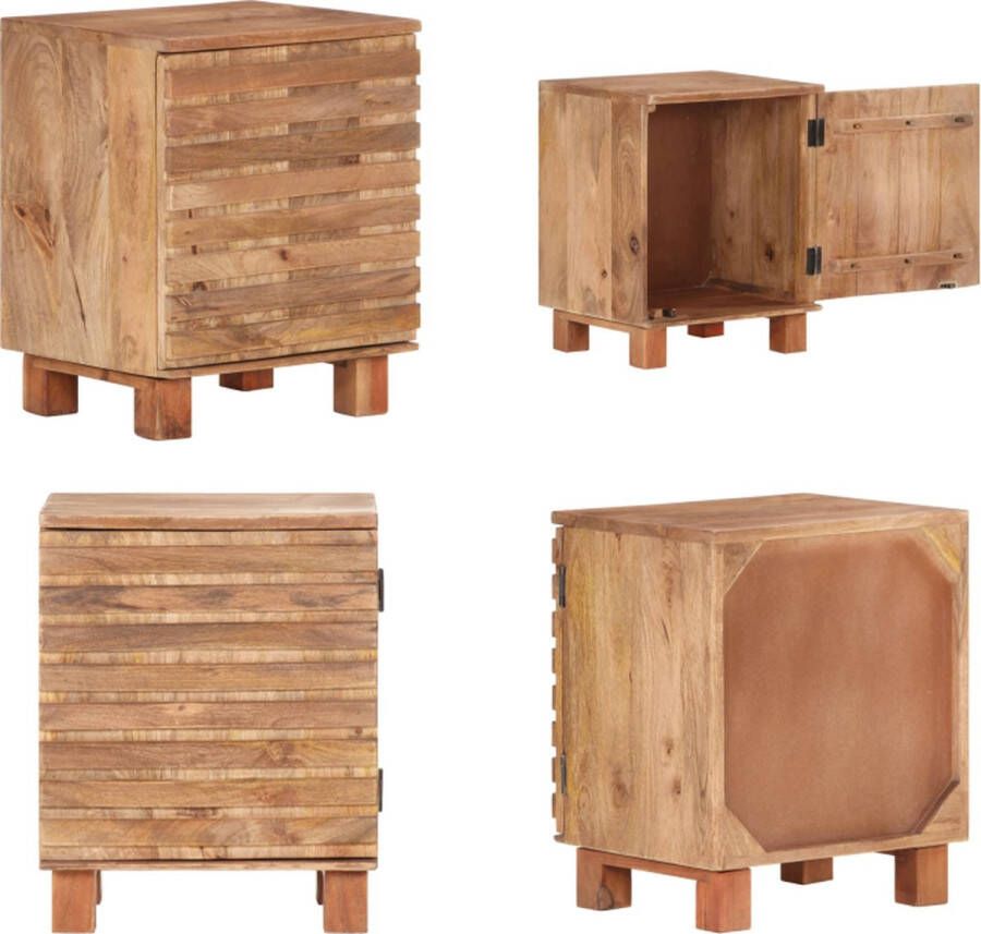 VidaXL Nachtkastje 40x35x51 cm massief mangohout Nachtkastje Nachtkastjes Slaapkamerkastje Slaapkamerkastjes