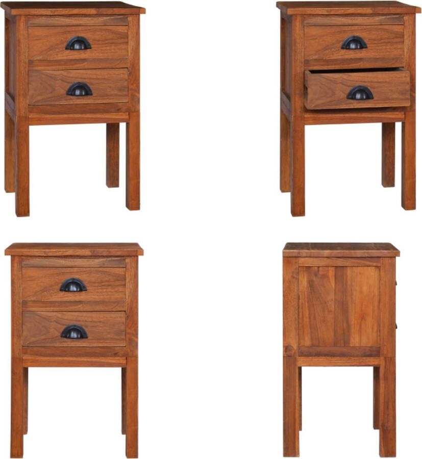 VidaXL Nachtkastje 40x35x60 cm massief teakhout Nachtkastje Nachtkastjes Bedtafeltje Bedtafeltjes