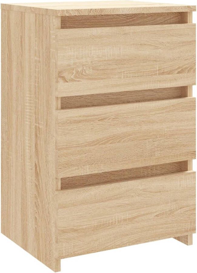 VIDAXL Nachtkastje 40x35x62 5 cm bewerkt hout sonoma eikenkleurig - Foto 2