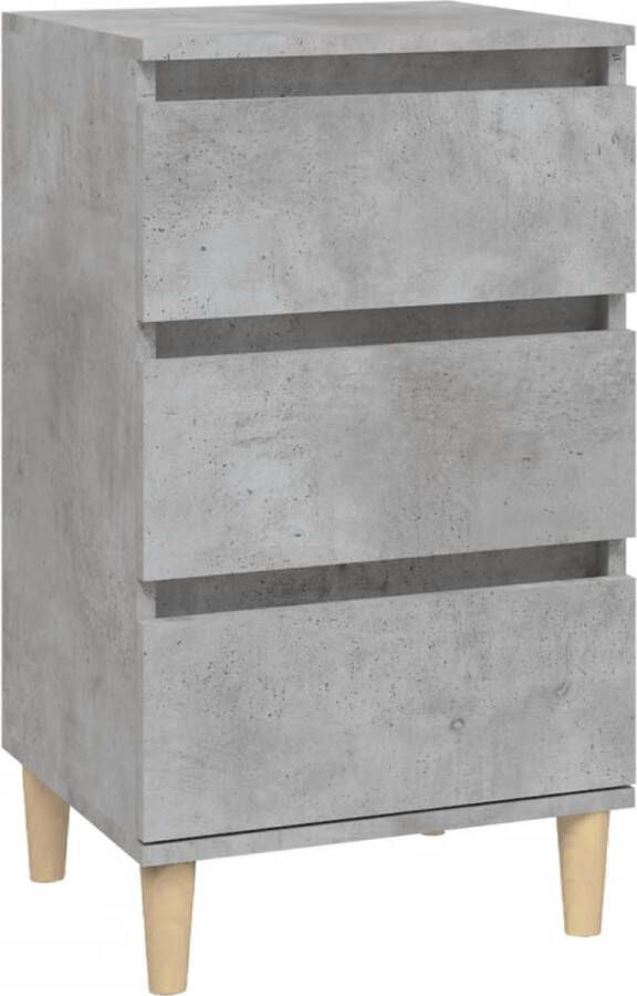 VidaXL -Nachtkastje-40x35x70-cm-bewerkt-hout-betongrijs - Foto 2