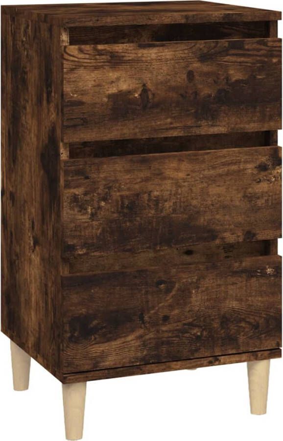 VidaXL Nachtkastje Gerookt Eiken 40x35x70 cm Nachtkast Nachtkastje Dressoir Salontafel Kamermeubilair Bruine Meubels Eiken Meubels Vintage Meubels Landelijke Meubels