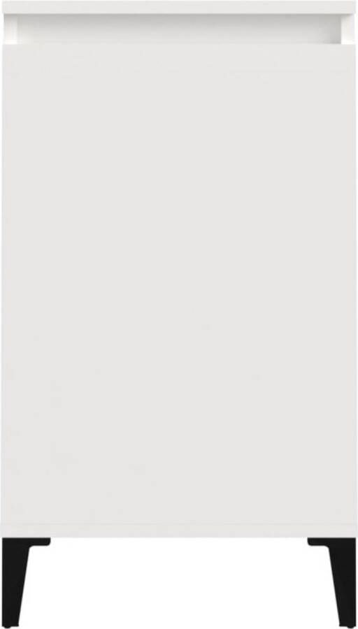 VidaXL -Nachtkastje-40x35x70-cm-bewerkt-hout-hoogglans-wit - Foto 4