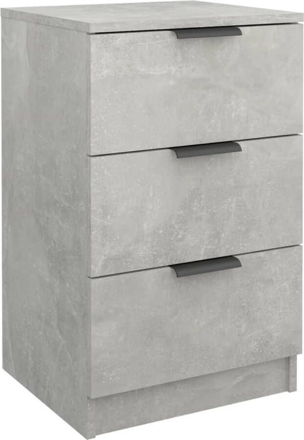 The Living Store Nachtkastje Betongrijs Slaapkaastje Afmetingen- 40 x 36 x 65 cm Ken- Stabiel materiaal Nachtkastje Beton Grijs Slaapkamermeubel Kastje Houten Kast - Foto 2