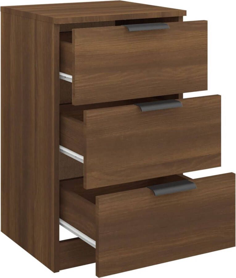 VidaXL -Nachtkastje-40x36x65-cm-bruineikenkleurig - Foto 2