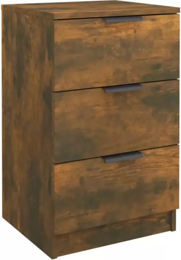 VidaXL -Nachtkastje-40x36x65-cm-gerookt-eikenkleurig - Foto 2