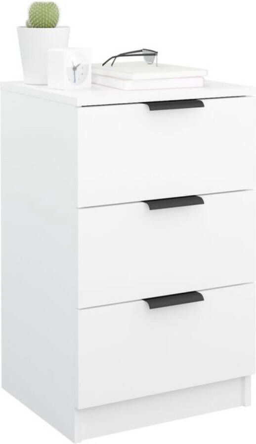 VidaXL -Nachtkastje-40x36x65-cm-wit - Foto 2