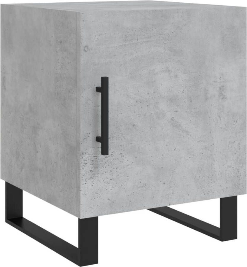 VidaXL -Nachtkastje-40x40x50-cm-bewerkt-hout-betongrijs - Foto 3