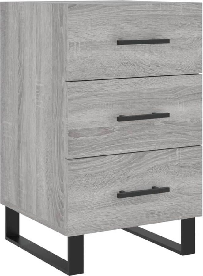 VidaXL -Nachtkastje-40x40x66-cm-bewerkt-hout-grijs-sonoma-eiken - Foto 1