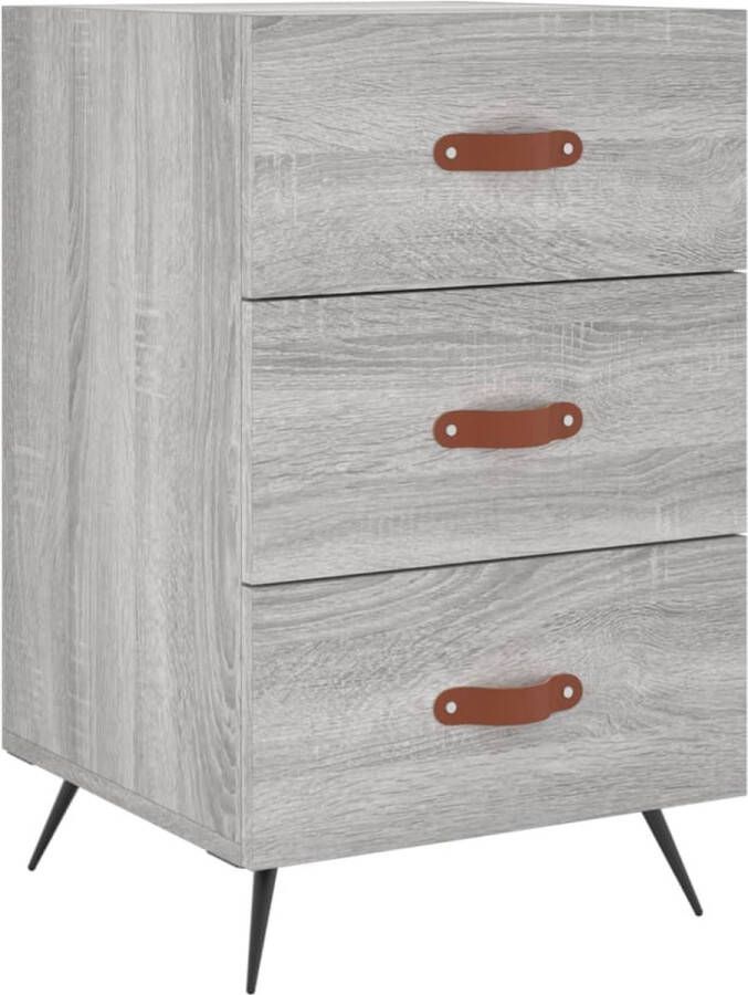 VidaXL -Nachtkastje-40x40x66-cm-bewerkt-hout-grijs-sonoma-eikenkleurig - Foto 6
